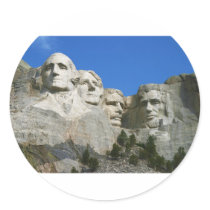 The Mount Rushmore Presidential Monument Round Sticker
