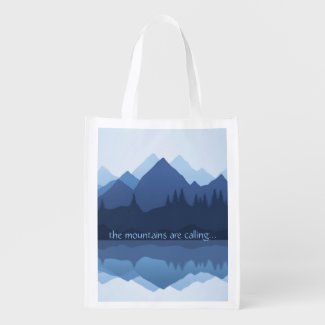 The Mountains are Calling...Design Reusable Tote