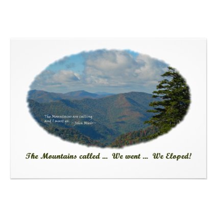 The Mountains Called / We Eloped Announce & Invite