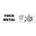 The Muffs, FUCK METAL, geek girl bumper stickers