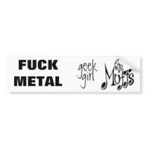 The Muffs, FUCK METAL, geek girl bumper stickers by stephenembelton The Muffs, FUCK METAL, geek girl bumper stickers