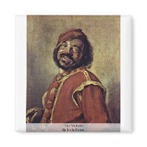 The Mulatto By Hals Frans Refrigerator Magnets