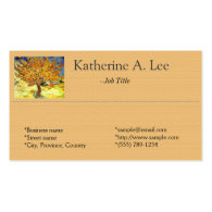 The Mulberry Tree, Vincent van Gogh Business Card Template