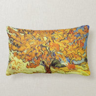 The Mulberry Tree, Vincent van Gogh. Vintage art Throw Pillow