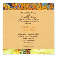 The Mulberry Tree vintage wedding invitations. Announcement