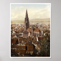 The Munster, Freiburg, Baden, Germany magnificent Print