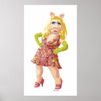The Muppets Miss Piggy standing flowered dress Print