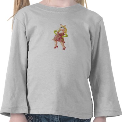 The Muppets Miss Piggy standing flowered dress t-shirts