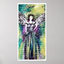 "The Muse of Determination" Art (w/text)  Poster posters