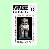 The MUSEUM Artist Series by jGibney  Stone Lion postage