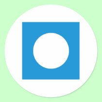 The MUSEUM Artist Series CyanHexacromecSqCircleTra stickers