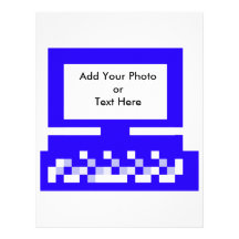 The MUSEUM Artist Series Images Computer Blue Custom Letterhead