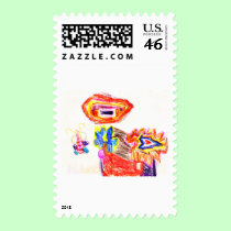 The MUSEUM Artist Series Kaitlyn's Sun and Flower1 postage