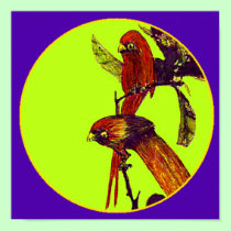 The MUSEUM Artist Series Purple-Yellow SqCircl posters