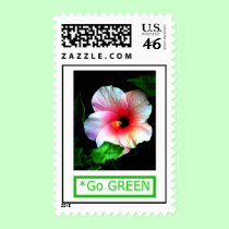 The MUSEUM JGibney Hibiscus Go Green1 postage