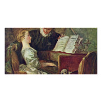 The Music Lesson,  By Fragonard, Jean-Honoré (Best Photo Cards