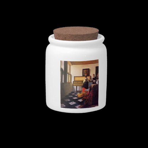 The music lesson by Johannes Vermeer Candy Jar