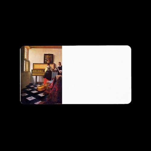 The music lesson by Johannes Vermeer Personalized Address Labels