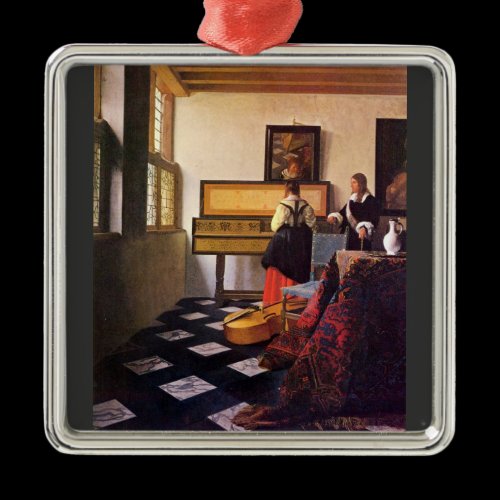 The music lesson by Johannes Vermeer Christmas Ornaments
