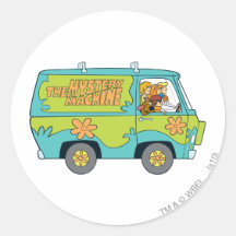 The Mystery Machine Shot 13 Round Sticker