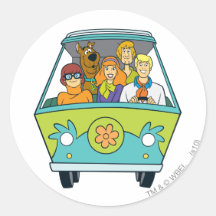 The Mystery Machine Shot 16 Round Stickers