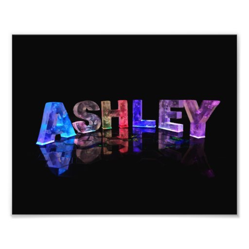 The Name Ashley In 3d Lights Photo Art Zazzle