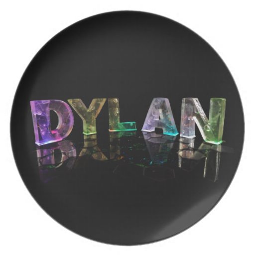 The Name Dylan In 3D Lights Photograph Plate Zazzle
