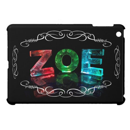 The Name Zoe Name in Lights (Photograph) iPad Mini Cover Zazzle