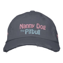 The Nanny Dog, American Pit Bull Terrier, APBT embroidered hats