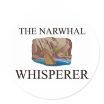 The Narwhal Whisperer Round Stickers