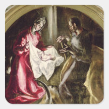 The Nativity, 1587-1614 Square Stickers