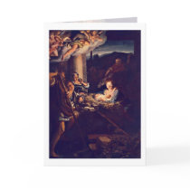 The Nativity By Antonio Allegri Da Correggio Cards