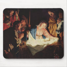 The Nativity of Jesus - Gerard van Honthorst Mouse Pad
