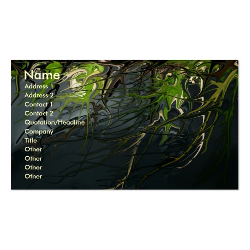 The Nature of Night business card (front side)