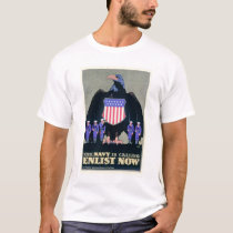 The Navy is Calling - Enlist Now (US02291A) t-shirts