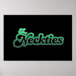 The Neckties Logo Poster - Green posters