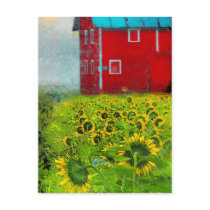 The Neighbors barn, postcard by ginaayerssignore The Neighbors barn, postcard