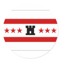 The Netherlands Drenthe Flag Round Sticker