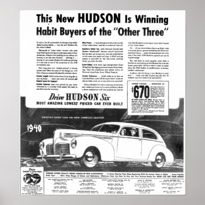 The New 1940 HUDSON Automobile Poster by stanrail