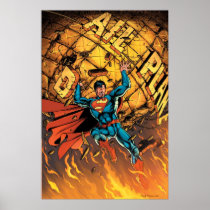 the new 52, new 52, dc comics, comics, superman, super man, 1, superman number 1, superman no. 1, Poster with custom graphic design