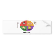 The New, New Four Food Groups Bumper Sticker