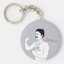 The New Pornographers Grey Boxer Key Chain