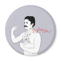 The New Pornographers Grey Boxer magnets