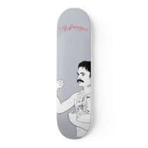The New Pornographers Grey Boxer skateboards