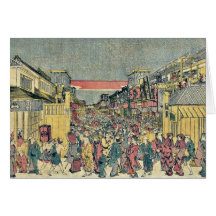 The night show by Utagawa,Toyoharu Cards