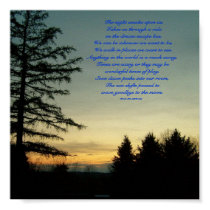 The night sneaks upon us,...Poem Poster-by Me posters
