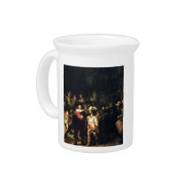 The Night Watch detail by Rembrandt Drink Pitchers