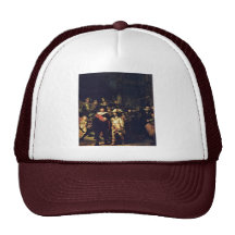The Night Watch Detail By Rembrandt Harmensz. Van Mesh Hats