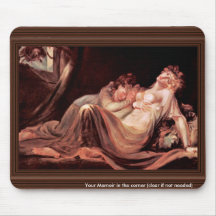 The Nightmare Left The Camp Two Sleeping Girls, By Mouse Pad