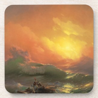 The ninth wave Ivan Aivasovsky seascape waterscape Coasters